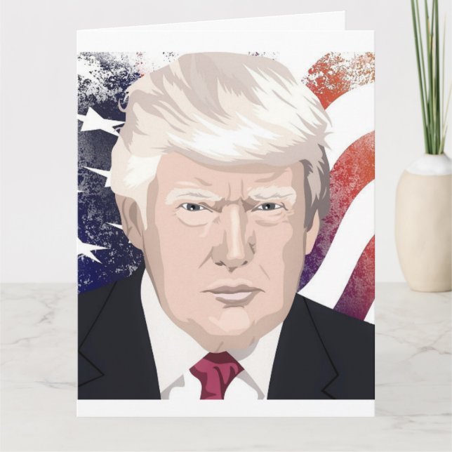 DONALD TRUMP PATRIOTIC OVERSIZED BIRTHDAY CARDS (Front)