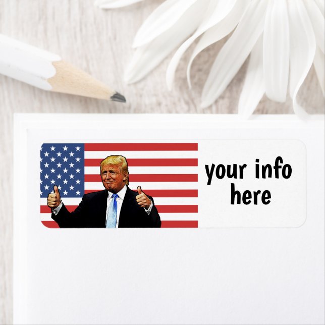DONALD TRUMP patriotic Return Address Labels (Insitu)