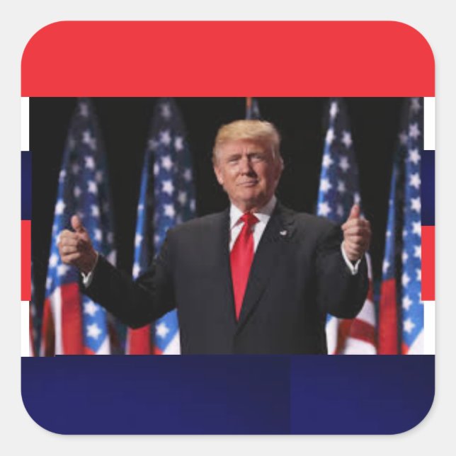 Donald Trump Patriotic Sticker (Front)