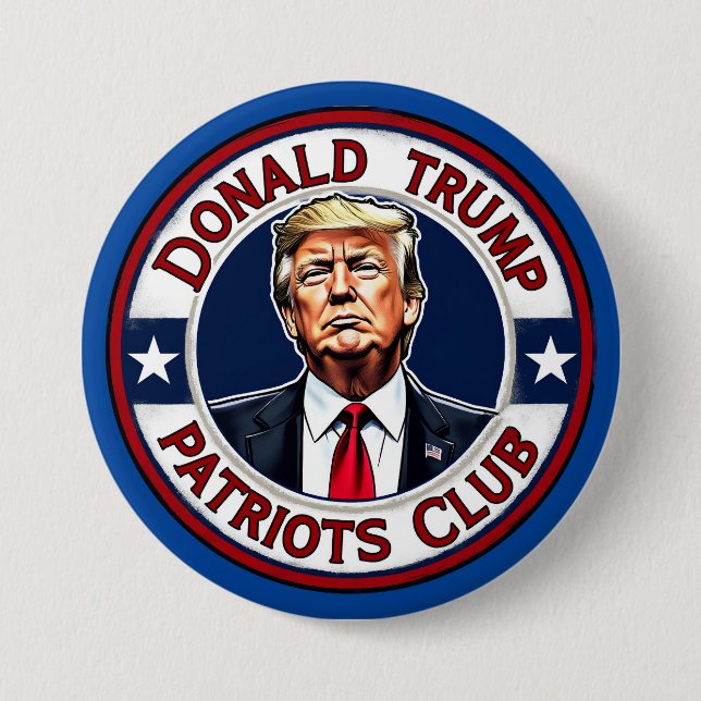 Donald Trump Patriots Club 7.5 Cm Round Badge (Front)