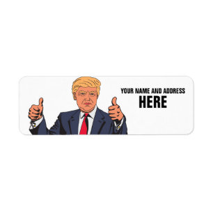 DONALD TRUMP PERSONALIZED RETURN ADDRESS LABELS