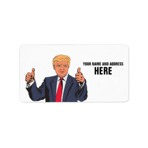 DONALD TRUMP PERSONALIZED RETURN ADDRESS LABELS