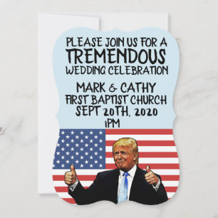 DONALD TRUMP PERSONALIZED WEDDING INVITATIONS