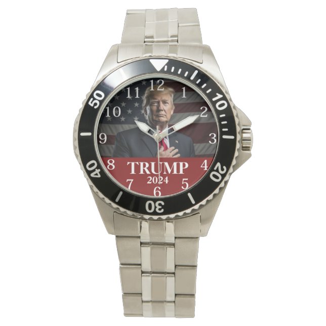 Donald Trump Photo  2024 Keep America Great Watch (Front)