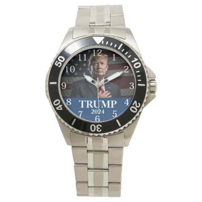 Donald Trump Photo  2024 Keep America Great Watch (Front)