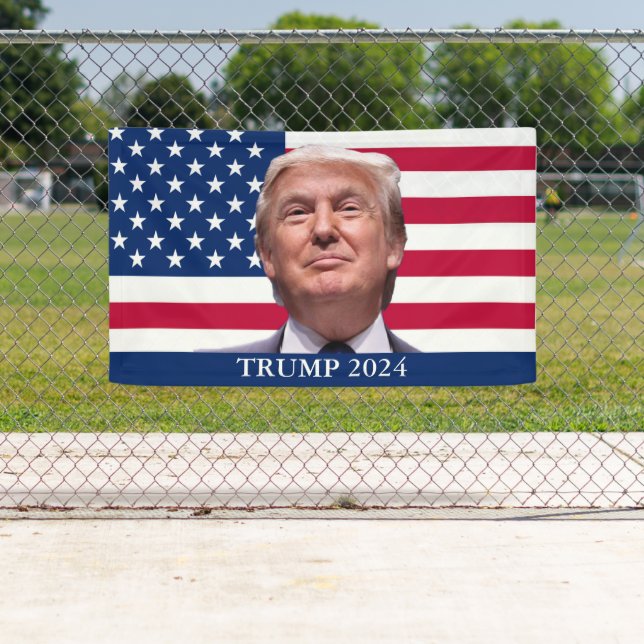 Donald Trump Photo - President 2024 Banner (Insitu)