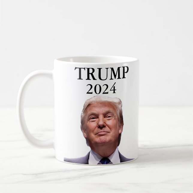 Donald Trump Photo President 2024 Decal Coffee Mug (Left)