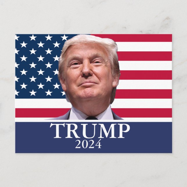 Donald Trump Photo - President 2024 Holiday Postcard (Front)
