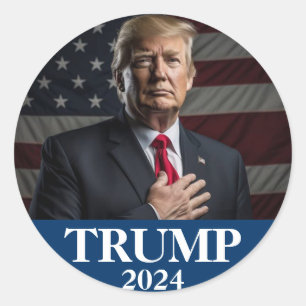 Donald Trump Photo - President - enough said Classic Round Sticker