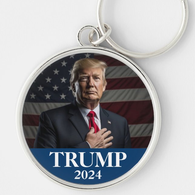 Donald Trump Photo - President - enough said  Key Ring (Front)