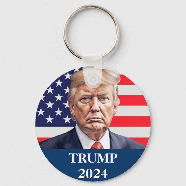 Donald Trump Photo - President enough said  Key Ring (Front)