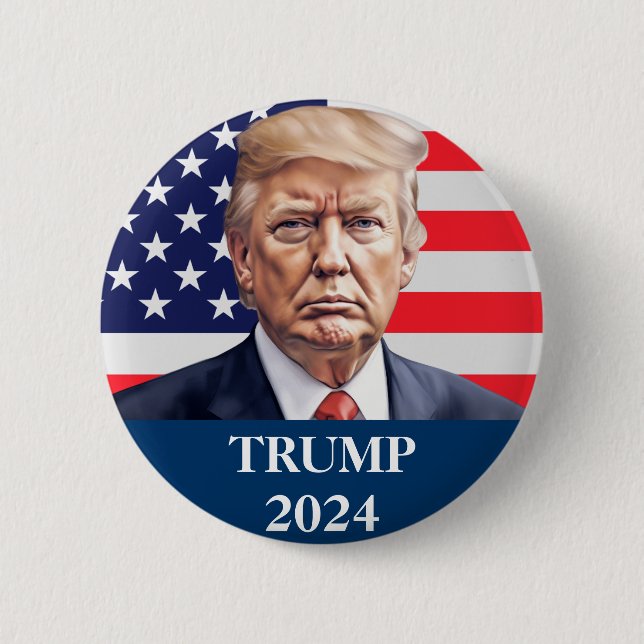 Donald Trump Photo - President enough said Pinback 6 Cm Round Badge (Front)