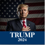 Donald Trump Photo - President  Standing Photo Sculpture<br><div class="desc">Donald Trump Photo - President - enough said Pinback Button</div>