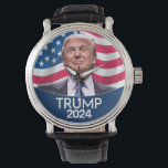 Donald Trump Photo - President  Watch<br><div class="desc">A classic design featuring a picture of the man running for president. He is running in the election in the Republican Primary. Original photograph taken by Gauge Skidmore, </div>