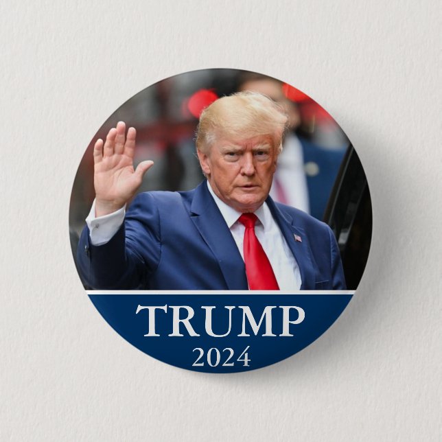 Donald Trump Photo - Trump 2024 6 Cm Round Badge (Front)