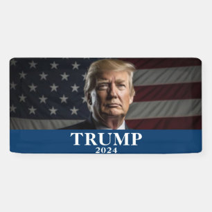 Donald Trump Photo - Trump 2024 Keep America Great Banner