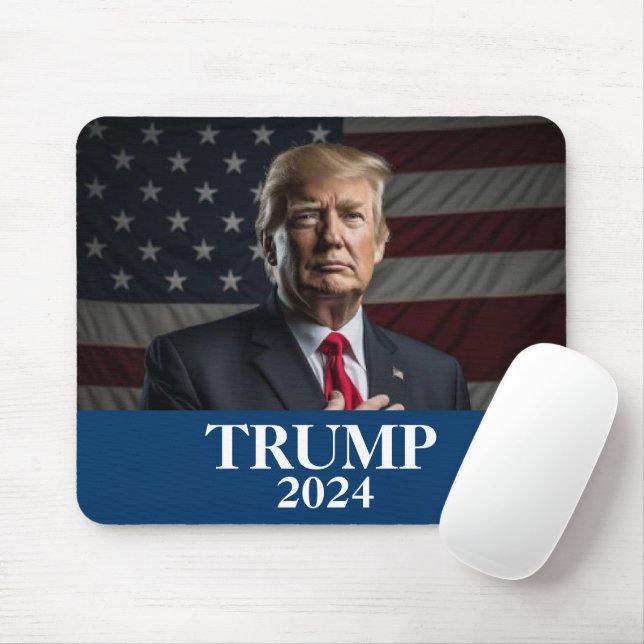 Donald Trump Photo - Trump 2024 Keep America Great Mouse Mat (With Mouse)