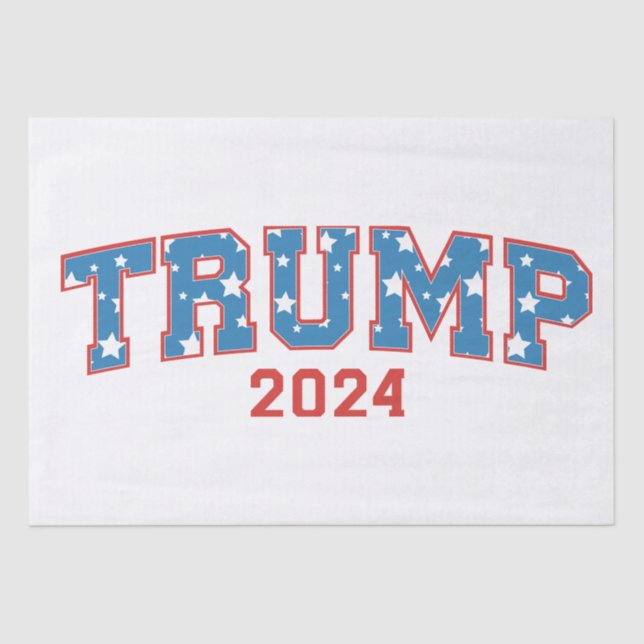 Donald Trump Photo - Trump 2024 Keep America Great Tissue Paper (Front)
