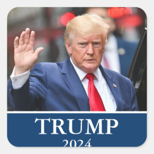 Donald Trump Photo - Trump 2024 Square Sticker