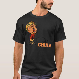Donald trump pissing on china  Sticker T-Shirt