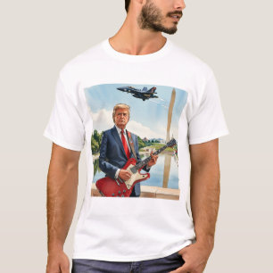 Donald Trump Playing Electric Guitar Washington DC T-Shirt