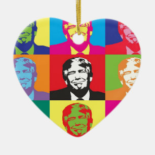Donald Trump Pop Art Ceramic Tree Decoration