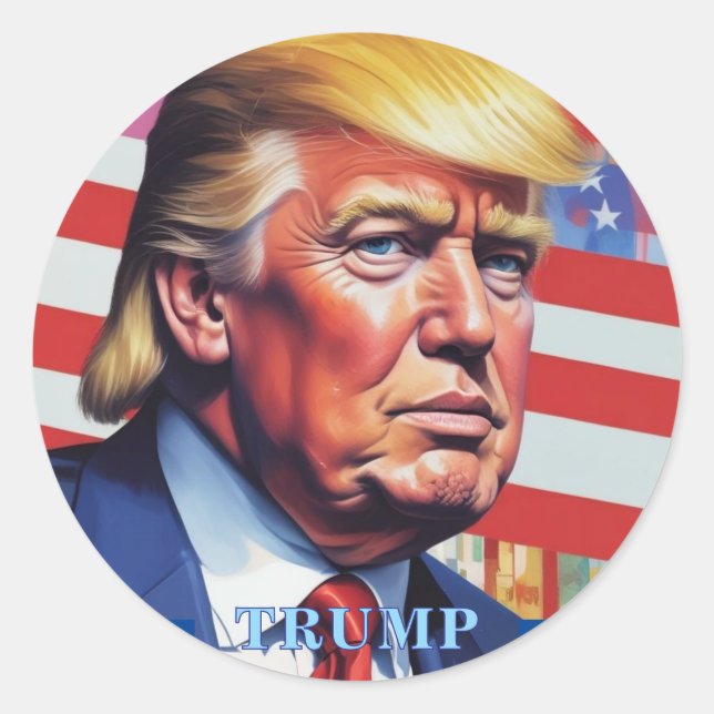 Donald Trump Pop Art Classic Round Sticker (Front)