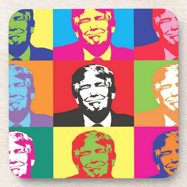 Donald Trump Pop Art Coaster (Front)