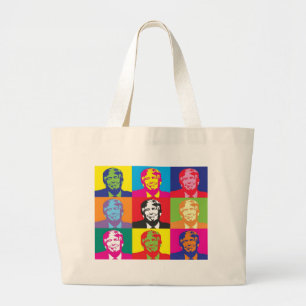 Donald Trump Pop Art Large Tote Bag
