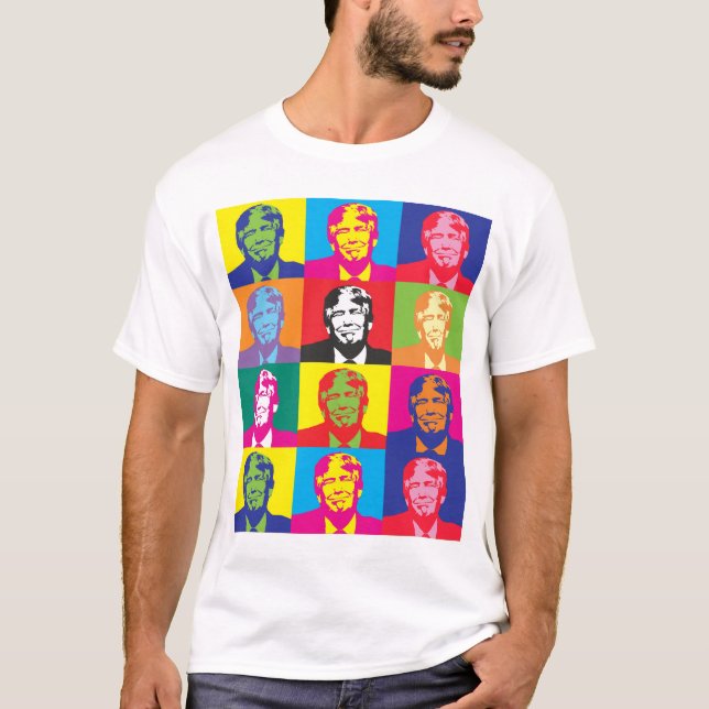 Donald Trump Pop Art Men's Basic T-Shirt (Front)