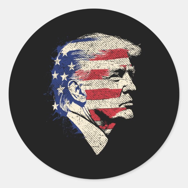 Donald Trump Portrait  Classic Round Sticker (Front)