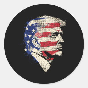Donald Trump Portrait  Classic Round Sticker