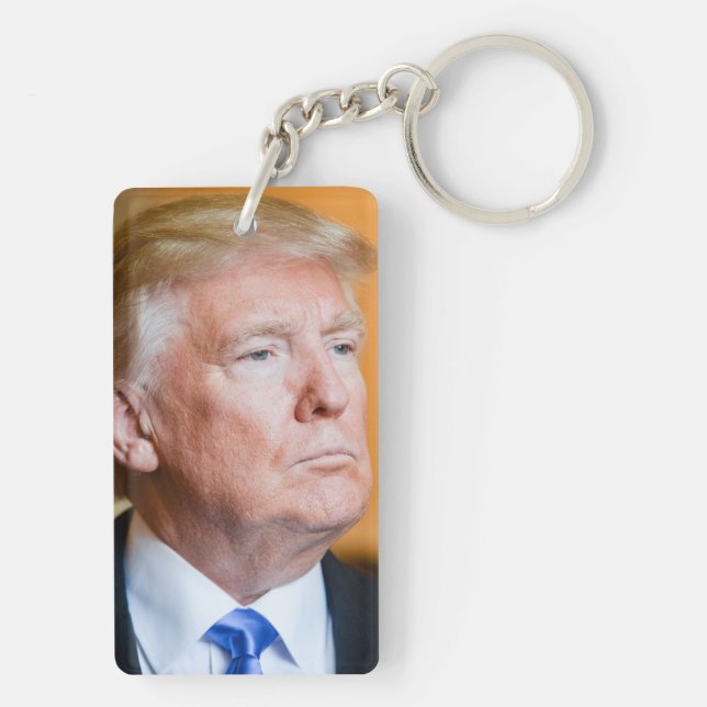 Donald Trump Portrait Key Ring (Back)