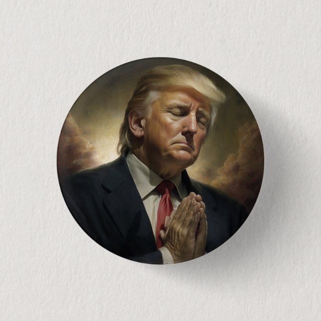 Donald Trump Pray For America   3 Cm Round Badge (Front)
