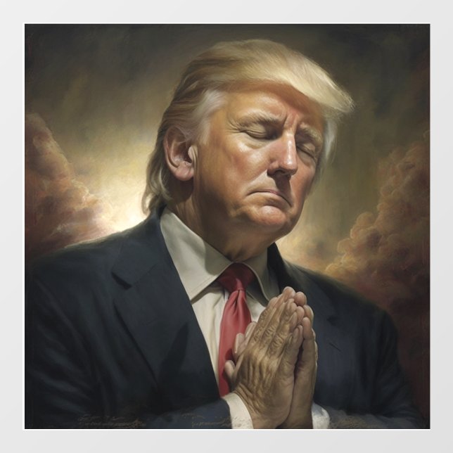 Donald Trump Pray For America  Window Cling (Sheet)