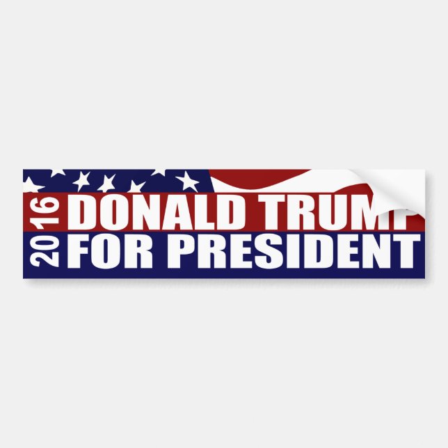 DONALD TRUMP President 2016 Bumper Sticker (Front)