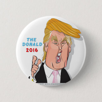 Donald Trump President 2016 Caricature Button