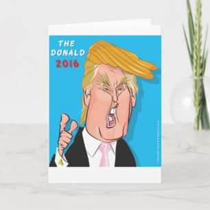 Donald Trump President 2016 Catoon Greeting Card