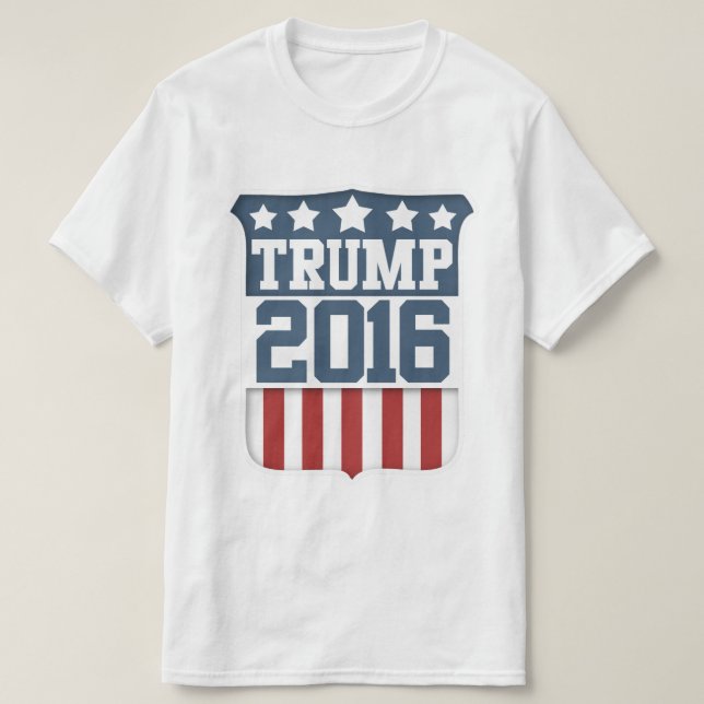 Donald Trump President 2016 Shield T-Shirt (Design Front)
