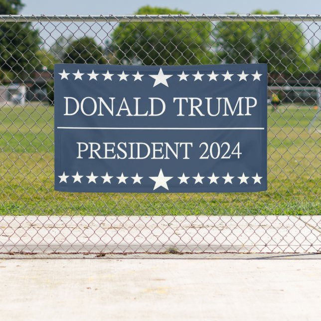 Donald Trump President 2024 Bold Blue Banner (Insitu)