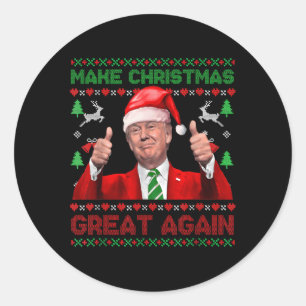 Donald Trump President 2024 Election Gifts Uni-adu Classic Round Sticker