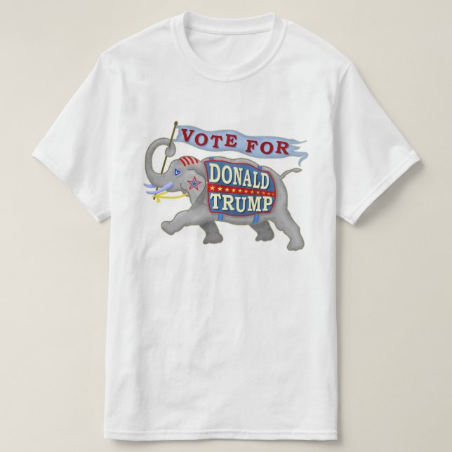 Donald Trump President 2024 Republican Elephant T-Shirt (Design Front)