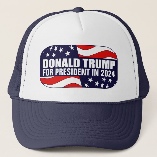 Donald Trump President 2024 Trucker Hat (Front)