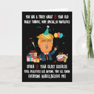 Donald Trump President Funny 13th Birthday Trump B Card