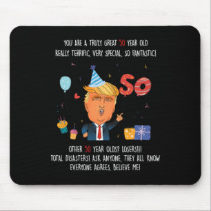 Donald Trump President Funny 50th Birthday Trump B Mouse Mat