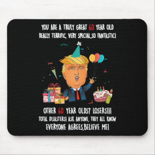 Donald Trump President Funny 60th Birthday Trump B Mouse Mat
