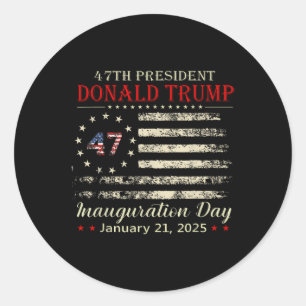 Donald Trump President Inauguration Day 2025  Classic Round Sticker