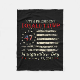 Donald Trump President Inauguration Day 2025  Fleece Blanket