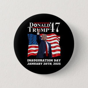 Donald Trump President Inauguration Day 2025 Victo 6 Cm Round Badge