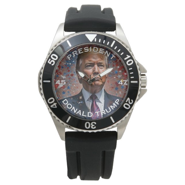 Donald Trump President Modern Portrait Watch (Front)